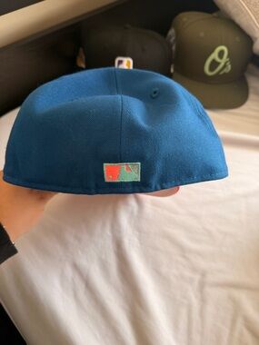 MLB Teal Blue Cap with Red & Teal Logo Patch